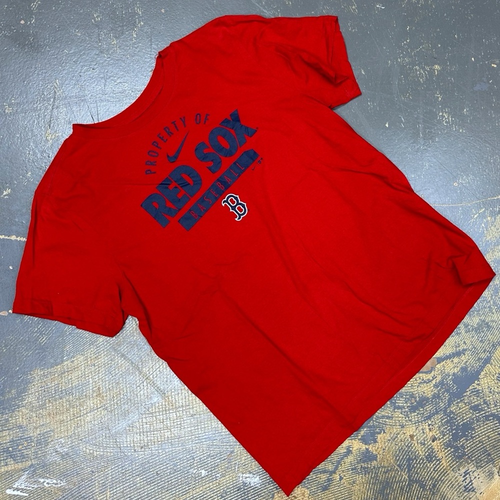 Nike Boston Red Sox Shirt N199-620 Medium Red MLB Baseball - Picture 1 of 8
